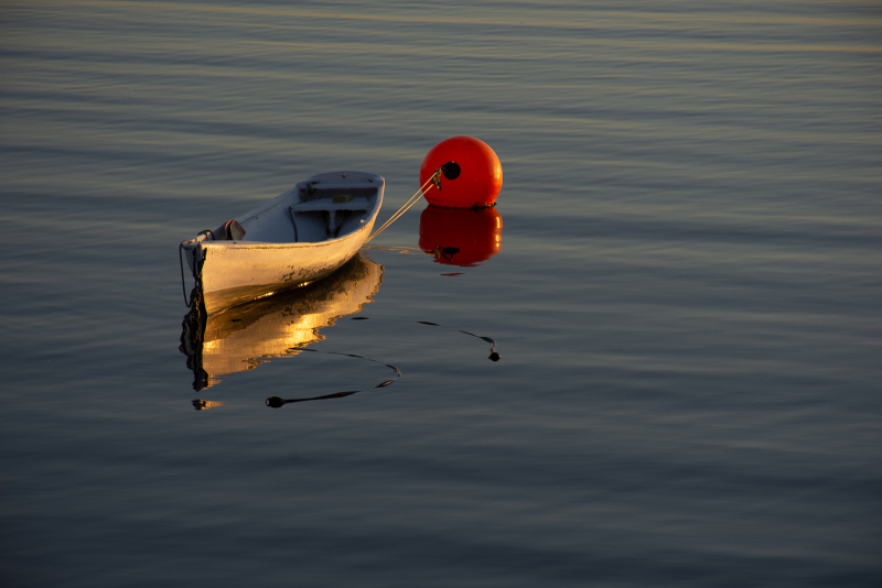 Rowboat at Sunset