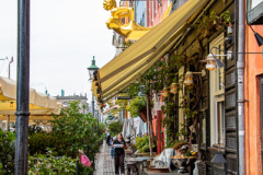 Patio Restaurant sidewalk in Copenhagen's Nyhavn District